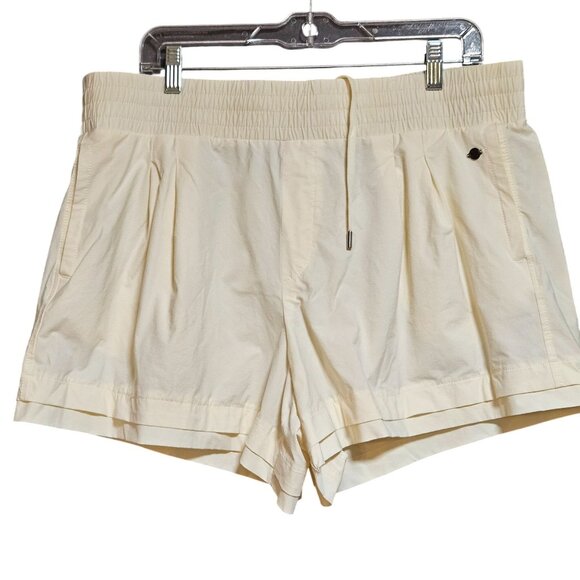 Calia Pants - Callia Beige High-Rise Drawstring Shorts Womens Size S Lightweight Elastic Waist